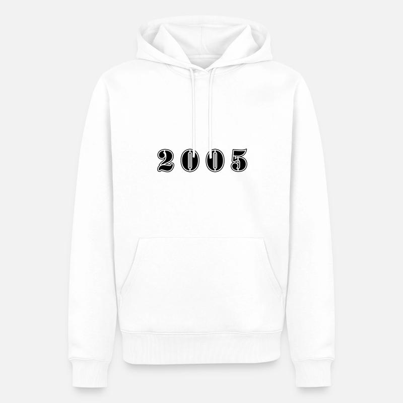 Anniversaire 2005 - Sweat à capuche Premium bio Homme - blanc