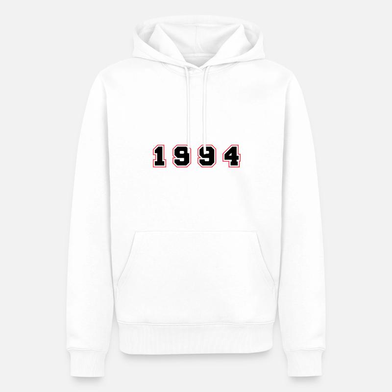 Numéro de l’année 1994 - Sweat à capuche Premium bio Homme - blanc