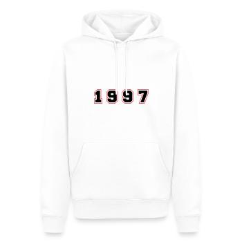 1997 Jahr Zahl - Männer Premium Bio Hoodie - Weiß - Vorne - Nico (187cm)