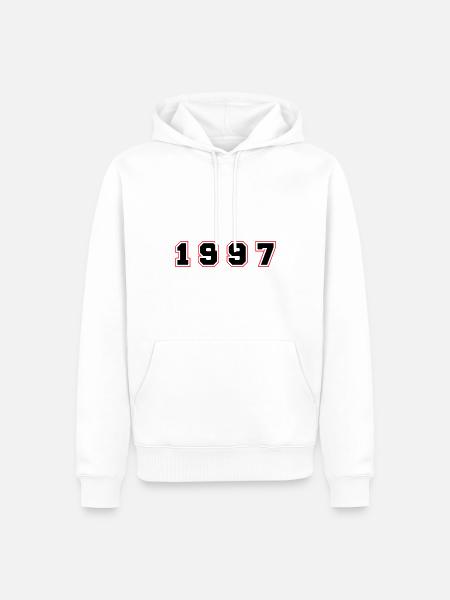1997 Year Number - Men’s Premium Organic Hoodie - white