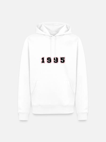 1995 Year Number - Men’s Premium Organic Hoodie - white