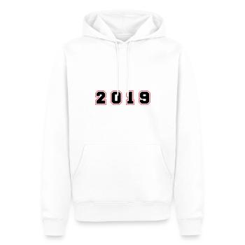 2019 Jahr Zahl - Männer Premium Bio Hoodie - Weiß - Vorne - Nico (187cm)