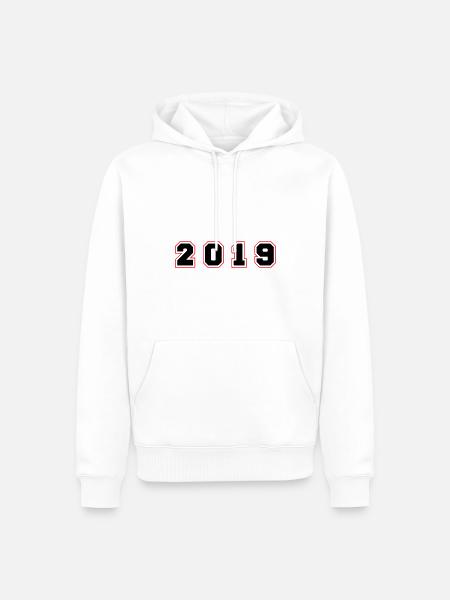 2019 Year Number - Men’s Premium Organic Hoodie - white