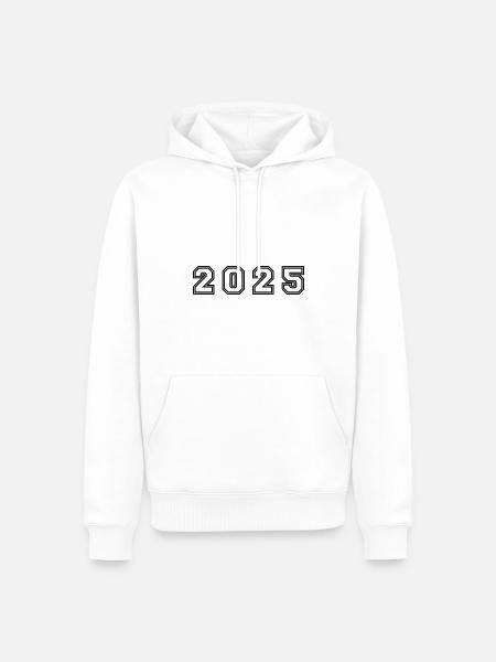 2025 Year Number - Men’s Premium Organic Hoodie - white