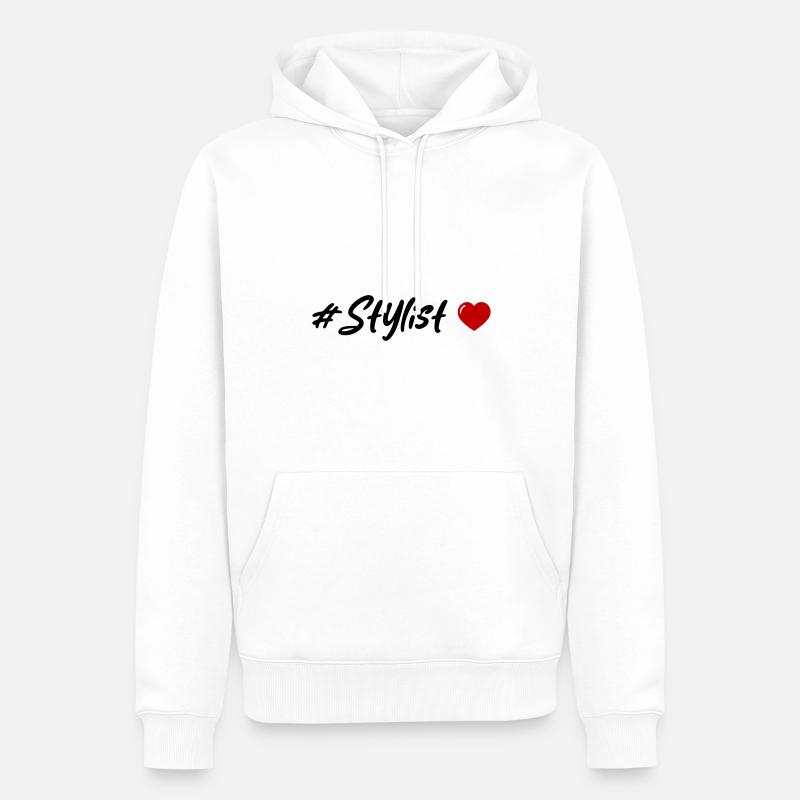 Stylist Herz - Männer Premium Bio Hoodie - Weiß