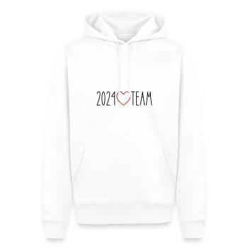 2024 Team Herz - Männer Premium Bio Hoodie - Weiß - Vorne - Nico (187cm)