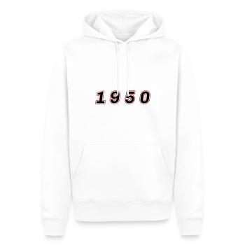 1950 Jahr Zahl - Männer Premium Bio Hoodie - Weiß - Vorne - Nico (187cm)