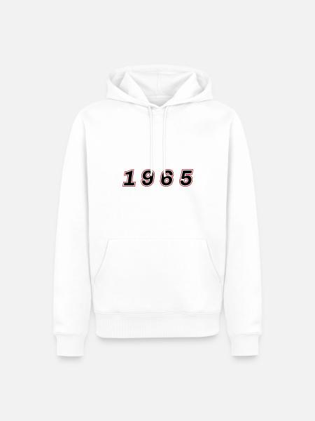1965 Year Number - Men’s Premium Organic Hoodie - white