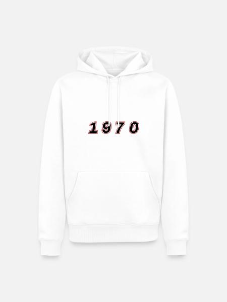 1970 Year Number - Men’s Premium Organic Hoodie - white