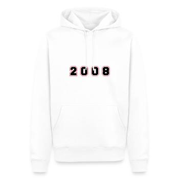 2008 Jahr Zahl - Männer Premium Bio Hoodie - Weiß - Vorne - Nico (187cm)