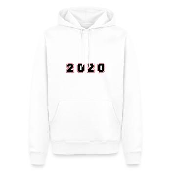 Numéro de l’année 2020 - Sweat à capuche Premium bio Homme - blanc - Devant - Nico (187cm)