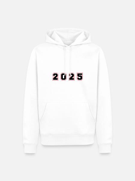 2025 Year Number - Men’s Premium Organic Hoodie - white