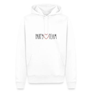 Party Team Herz - Männer Premium Bio Hoodie - Weiß - Vorne - Nico (187cm)