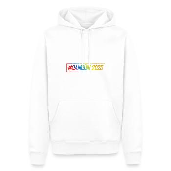 Cancun 2023 - Men’s Premium Organic Hoodie - white - Front - Nico (187cm)