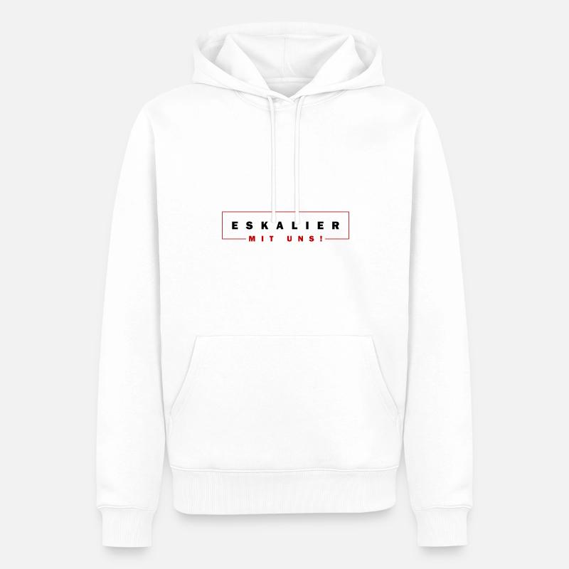 Eskalier mit uns - Männer Premium Bio Hoodie - Weiß
