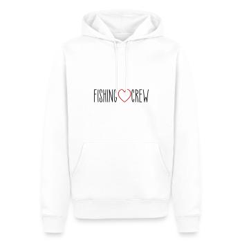 Coeur de l’escouade de pêche - Sweat à capuche Premium bio Homme - blanc - Devant - Nico (187cm)