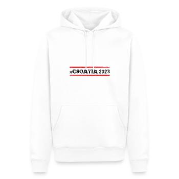 Croatia 2023 - Männer Premium Bio Hoodie - Weiß - Vorne - Nico (187cm)