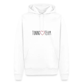 Tuning Team Heart - Sweat à capuche Premium bio Homme - blanc - Devant - Nico (187cm)