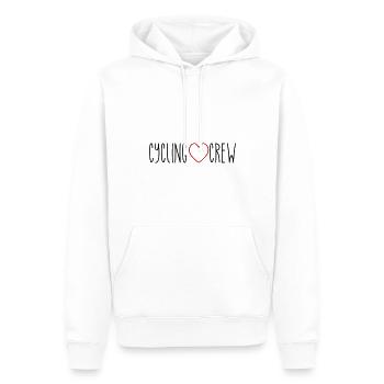 Cycling Crew Heart - Men’s Premium Organic Hoodie - white - Front - Nico (187cm)