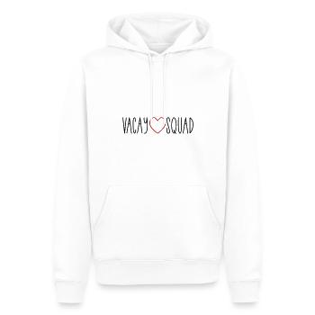 Cœur d’escouade Vacay - Sweat à capuche Premium bio Homme - blanc - Devant - Nico (187cm)