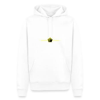 Krone Linie - Männer Premium Bio Hoodie - Weiß - Vorne - Nico (187cm)