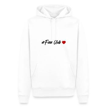 Coeur du Fan Club - Sweat à capuche Premium bio Homme - blanc - Devant - Nico (187cm)