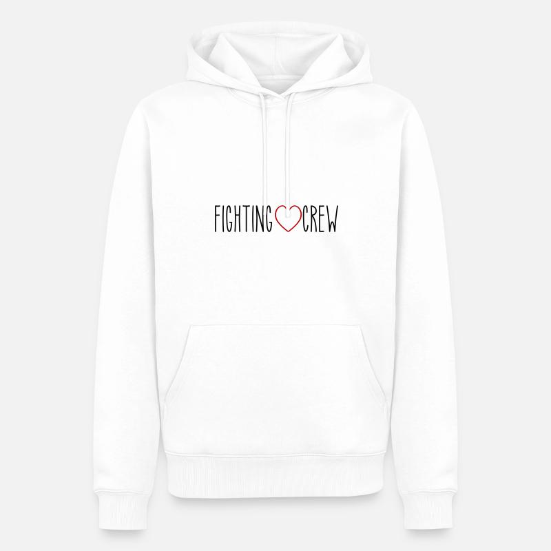 Cœur d’équipage de combat - Sweat à capuche Premium bio Homme - blanc