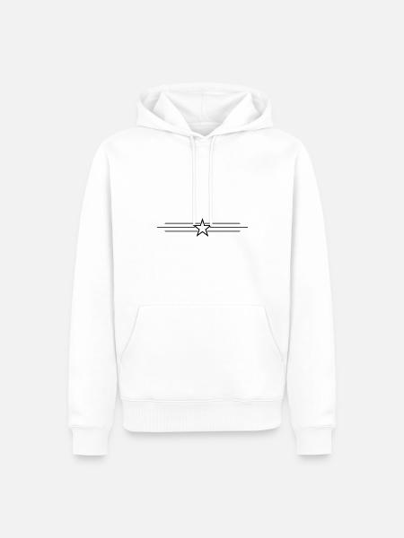 Star Line Symbol - Men’s Premium Organic Hoodie - white