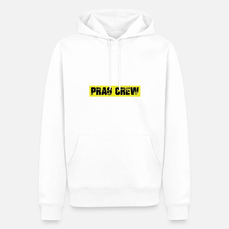 Prag Crew - Männer Premium Bio Hoodie - Weiß
