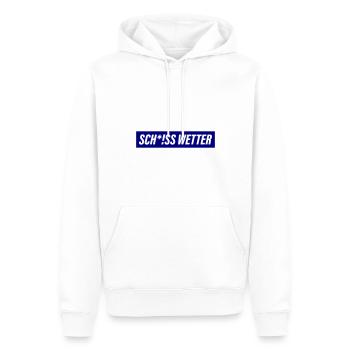 Scheiss Wetter - Männer Premium Bio Hoodie - Weiß - Vorne - Nico (187cm)