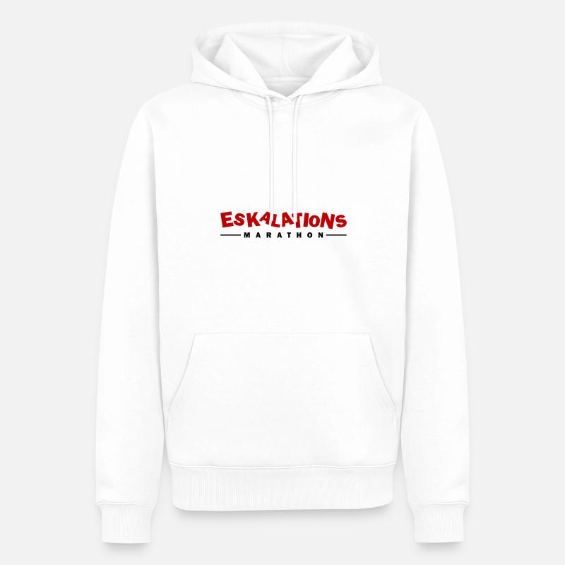 Eskalations Marathon - Männer Premium Bio Hoodie - Weiß