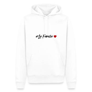 La Familia Herz - Männer Premium Bio Hoodie - Weiß - Vorne - Nico (187cm)