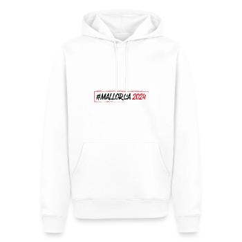 Mallorca 2024 - Männer Premium Bio Hoodie - Weiß - Vorne - Nico (187cm)