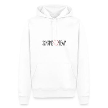 Cœur de l’équipe de boisson - Sweat à capuche Premium bio Homme - blanc - Devant - Nico (187cm)