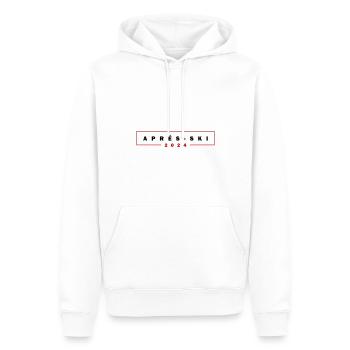 Après-ski 2024 - Sweat à capuche Premium bio Homme - blanc - Devant - Nico (187cm)
