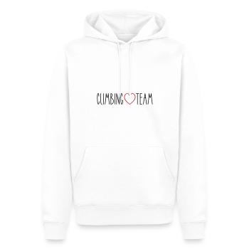 Cœur de l’équipe d’escalade - Sweat à capuche Premium bio Homme - blanc - Devant - Nico (187cm)