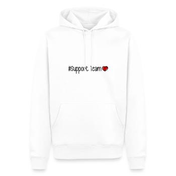 Support Team Herz - Männer Premium Bio Hoodie - Weiß - Vorne - Nico (187cm)