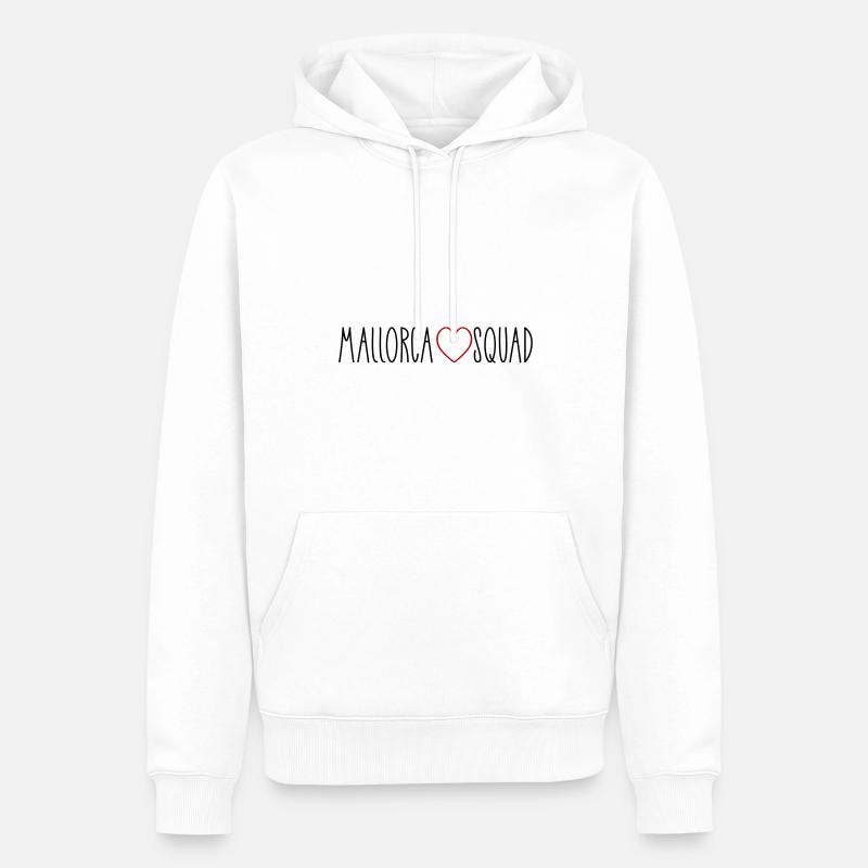 Mallorca Squad Herz - Männer Premium Bio Hoodie - Weiß