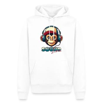 Sound Love - Men’s Premium Organic Hoodie - white - Front - Nico (187cm)