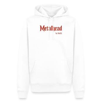 Métalleux - Sweat à capuche Premium bio Homme - blanc - Devant - Nico (187cm)