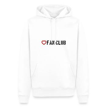 Coeur du Fan Club - Sweat à capuche Premium bio Homme - blanc - Devant - Nico (187cm)
