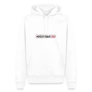 Goldstrand 2023 - Männer Premium Bio Hoodie - Weiß - Vorne - Nico (187cm)