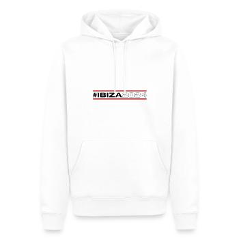 Ibiza 2024 - Männer Premium Bio Hoodie - Weiß - Vorne - Nico (187cm)