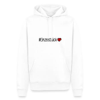 Un cœur unique en son genre - Sweat à capuche Premium bio Homme - blanc - Devant - Nico (187cm)