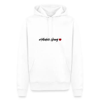 Filles Gang Équipe Femmes Coeur - Sweat à capuche Premium bio Homme - blanc - Devant - Nico (187cm)