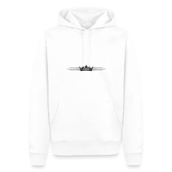 Krone Linie Design - Männer Premium Bio Hoodie - Weiß - Vorne - Nico (187cm)