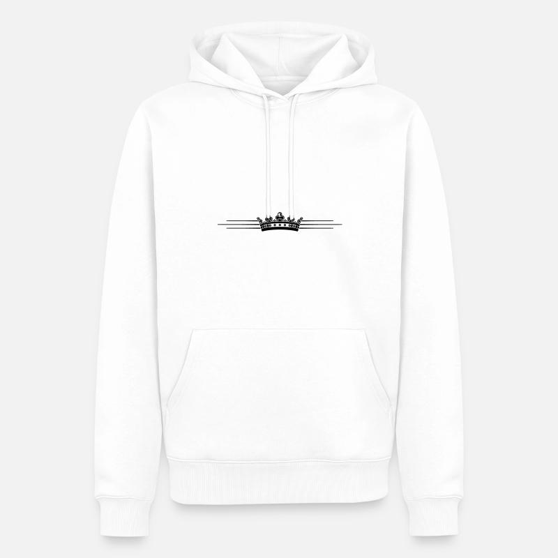 Conception de la ligne Krone - Sweat à capuche Premium bio Homme - blanc