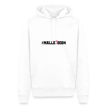 Malle 2024 - Männer Premium Bio Hoodie - Weiß - Vorne - Nico (187cm)