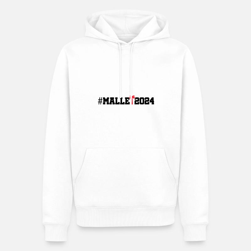 Malle 2024 - Männer Premium Bio Hoodie - Weiß