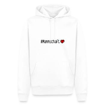Mannschaft Herz - Männer Premium Bio Hoodie - Weiß - Vorne - Nico (187cm)